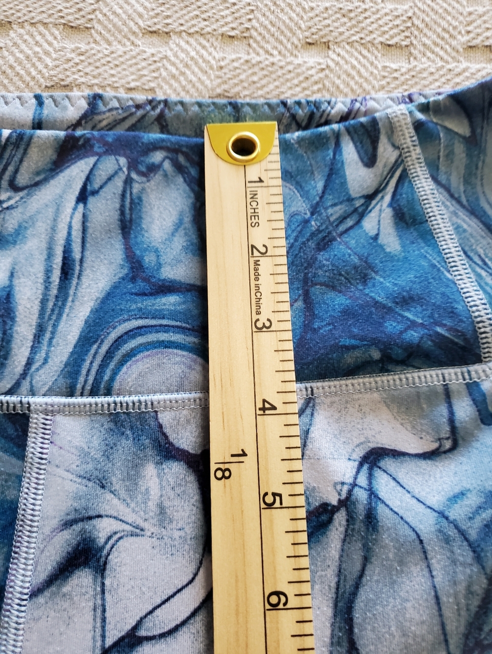 Victoria's Secret On Point Flow 7/8 Leggings Blue Marble 23" Inseam - Picture 5 of 8
